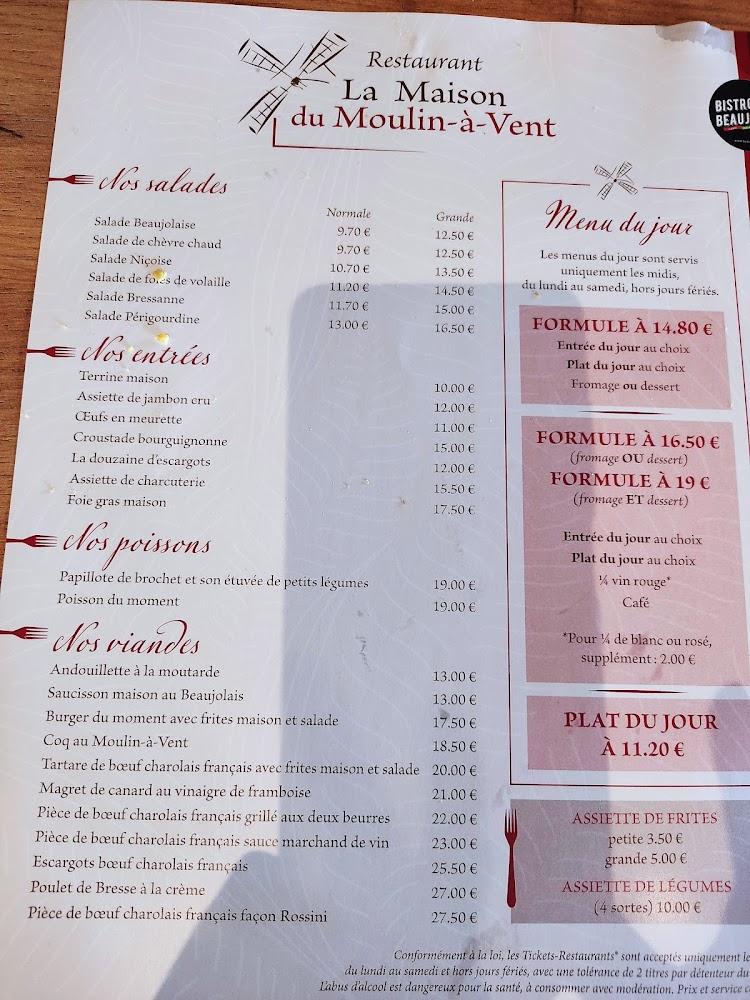 La Maison du Moulin à Vent - Menu Image 2